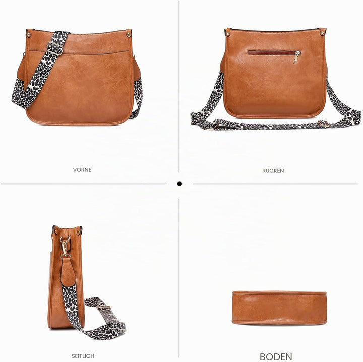 NICOLE &amp; DORIS Frauen Umhängetasche Damen Handtasche Schultertasche Leder PU Satchel Tasche Multi-Po