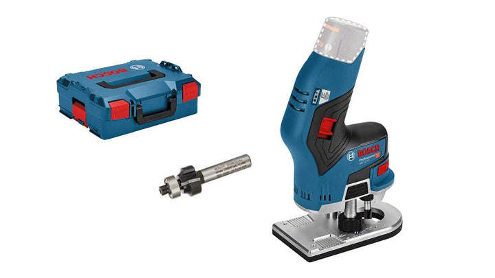 Bosch Professional 12V System Akku Kantenfräse GKF 12V-8 (ohne Akkus und Ladegerät, inkl. Spannzange