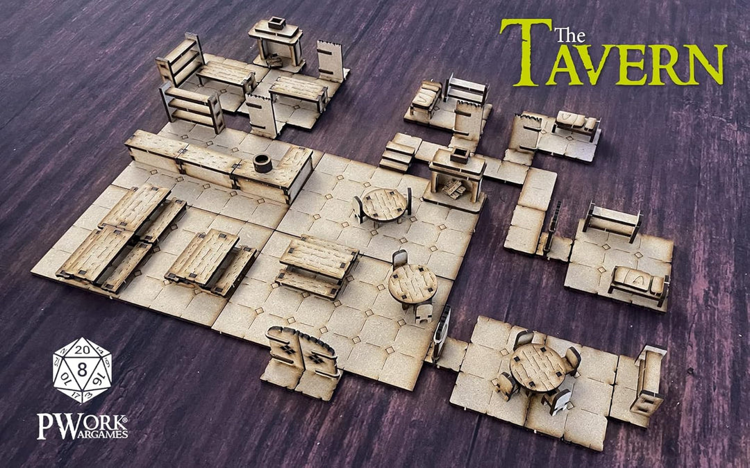 The Tavern (La Taverna) – 3D Tactical Maps Rpg Fantasy Dungeon Tiles – Taktische 3D-Karten, modular,
