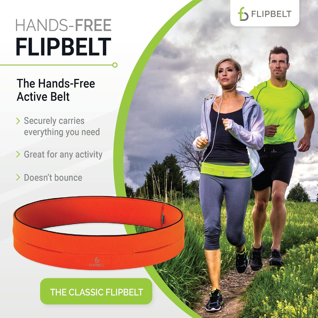 FlipBelt Classic - Gürtel mit Mehreren Taschen, Unisex XL Orange, XL Orange