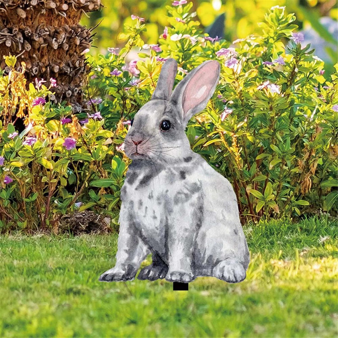 Gartenstecker Ostern Garten Hasen Deko Osterdeko für Draussen Frühling Modern Osterhase Aussen Oster