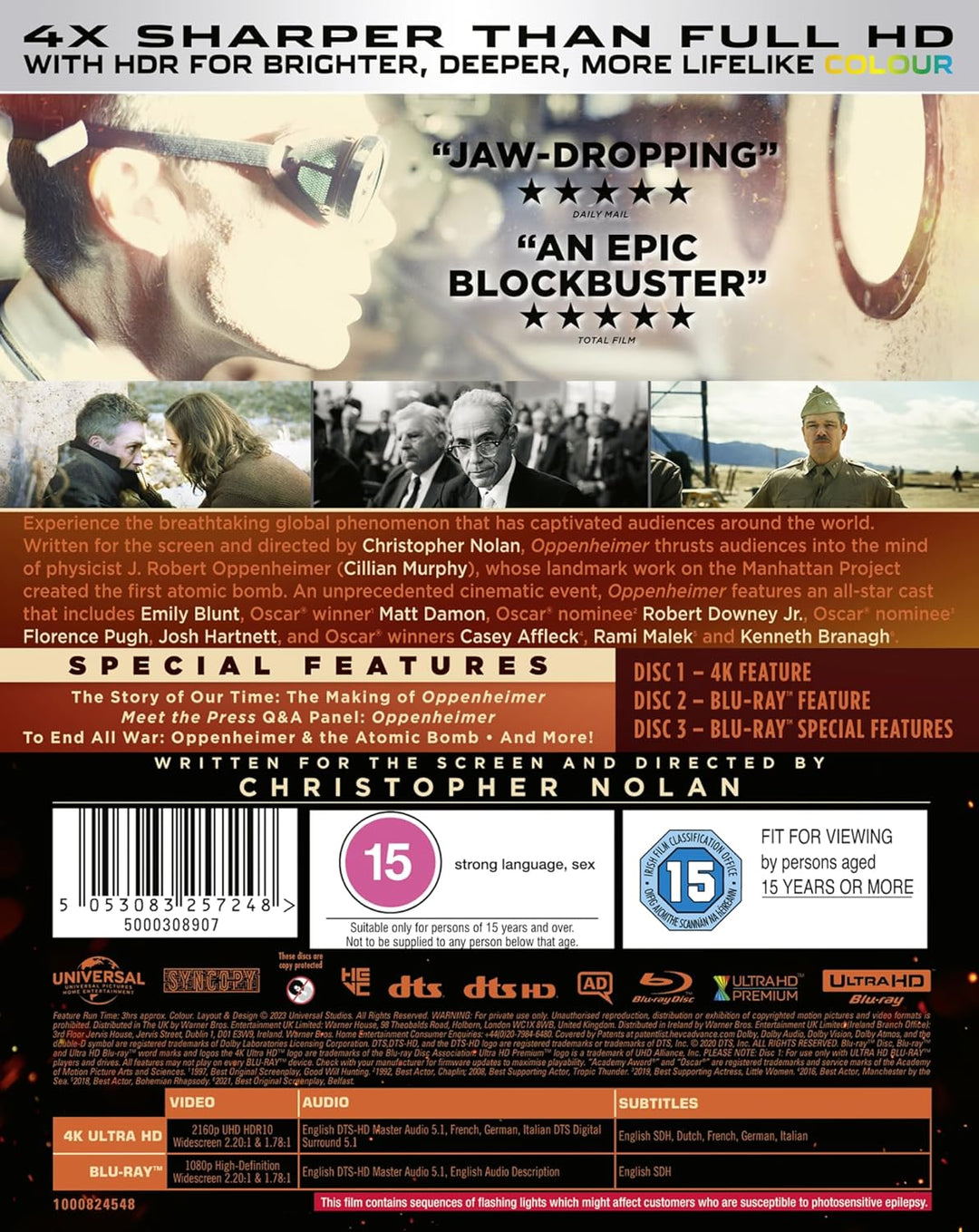 Oppenheimer [4K Ultra HD] [2023] [Region Free]
