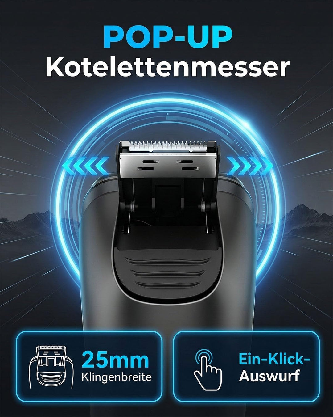 Rasierer Herren Elektrisch mit 4D-Schwebekopf, IPX7 Wasserdicht Elektrorasierer, Nass- und Trockenra