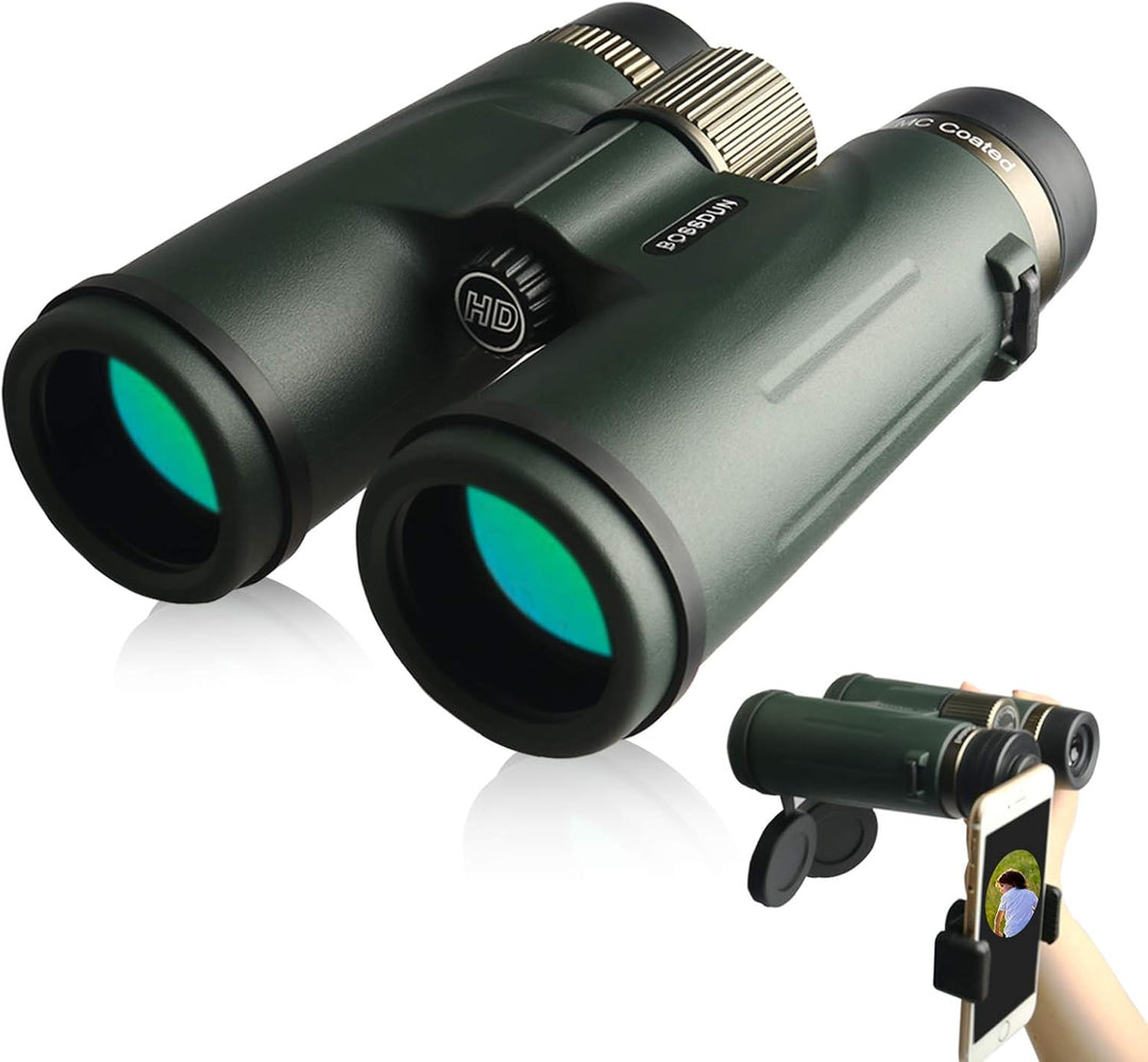 Fernglas,12x42 Hd Feldstecher Ferngläser,wasserdichtes Hochleistungsfernglas Mit Nachtsicht Bei Schl