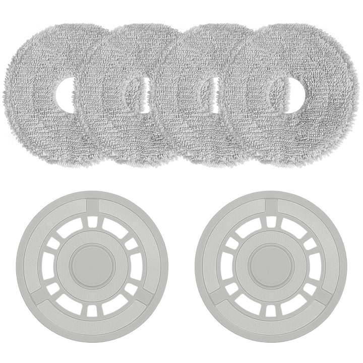 4 Wischtücher mit 2 Ersatzhalterung Zubehör für Dreame L10S Ultra/ L10S Pro Gen 2/ L10 Ultra/ L10 Pr