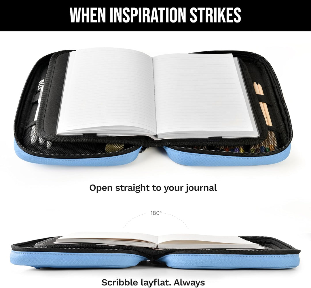Scribbles That Matter - A5 Pencil Case Pouch + Journal Organizer - Large Capacity Kawaii Pencil Pouc