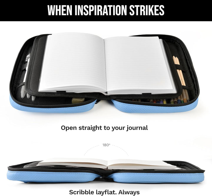 Scribbles That Matter - A5 Pencil Case Pouch + Journal Organizer - Large Capacity Kawaii Pencil Pouc