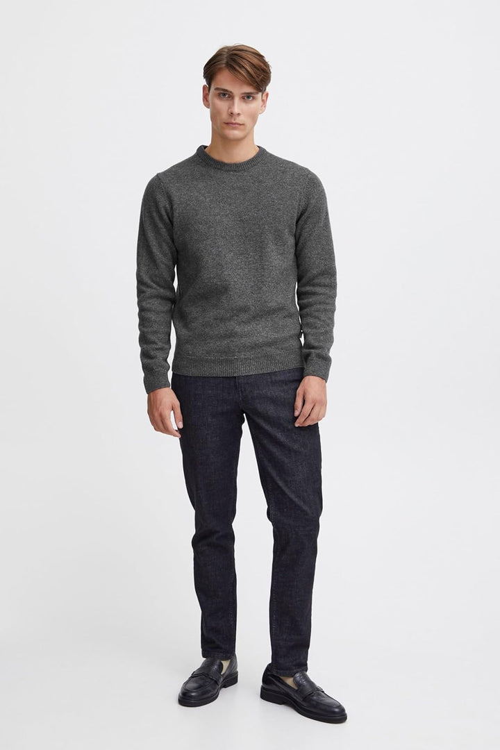 CASUAL FRIDAY Herren Karl Crew Neck Bounty Knit Pullover XL Pewter Mix (50817), XL Pewter Mix (50817