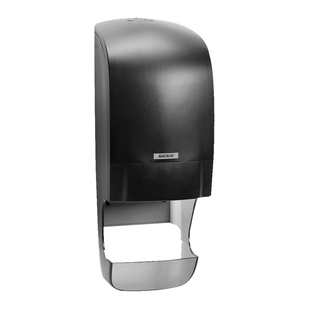 Katrin 92049 Inclusive System Toilettenpapier-Spender mit Rollenfänger, Schwarz