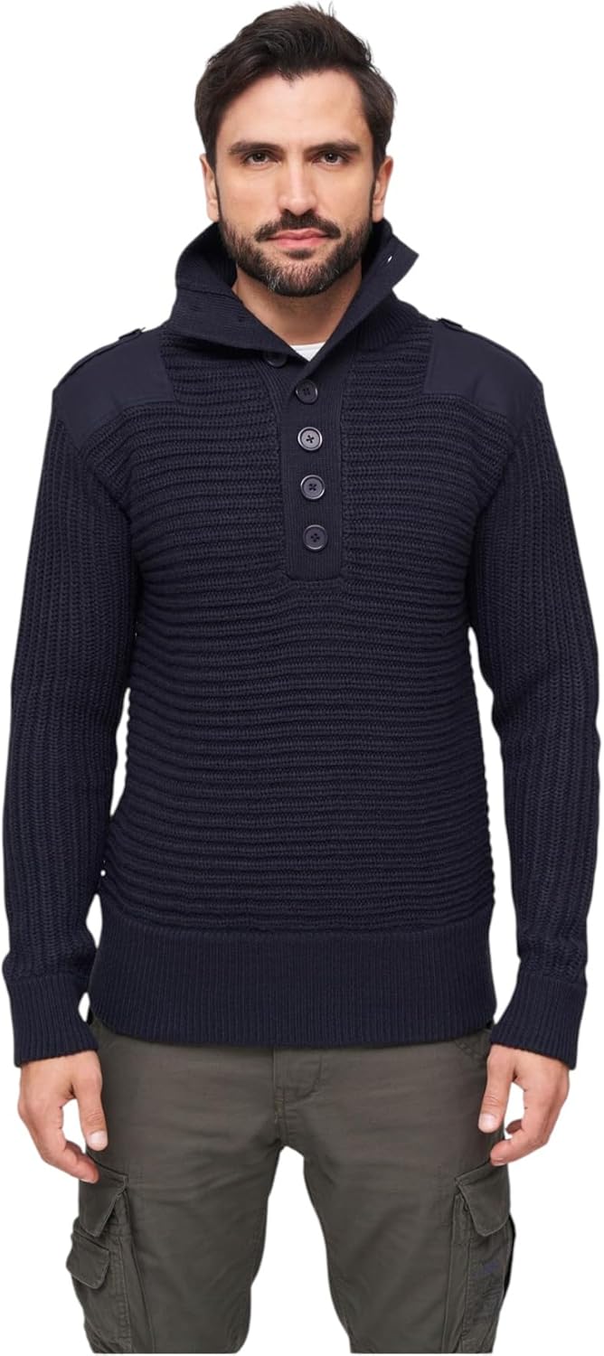 Brandit ÖSTER. Armee Alpin Pullover Army Pulli Winter Freizeit ARBEITSPULLOVER S Navy, S Navy