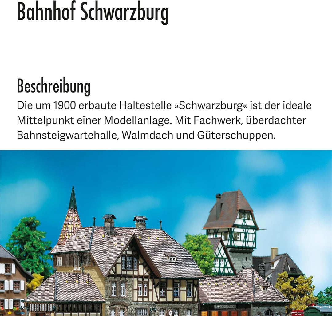 FALLER 212111 - Bahnhof „Schwarzburg“, 27.6 x 7.1 x 38.9 cm