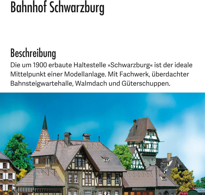 FALLER 212111 - Bahnhof „Schwarzburg“, 27.6 x 7.1 x 38.9 cm