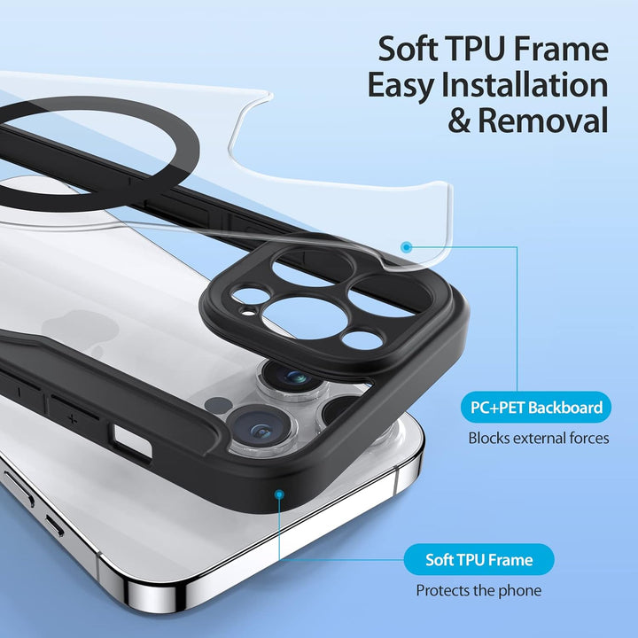 DUX DUCIS Hülle für iPhone 14 Pro Max Handyhülle Kompatibel mit MagSafe, Transparente Anti-Kratzer L