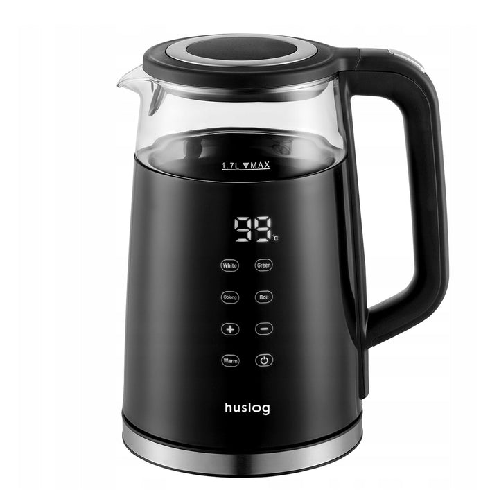 Elektrischer Wasserkocher mit Temperaturanzeige Glas 1,7L 2200W Touchscreen-Bedienfeld Warmhaltefunk