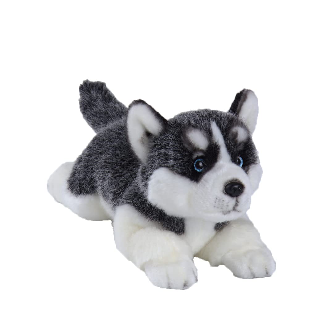 CU-MATE Sibirischer Husky-Stoffhund, Tiersimulation, realistisch und lebensecht, weich, handgefertig