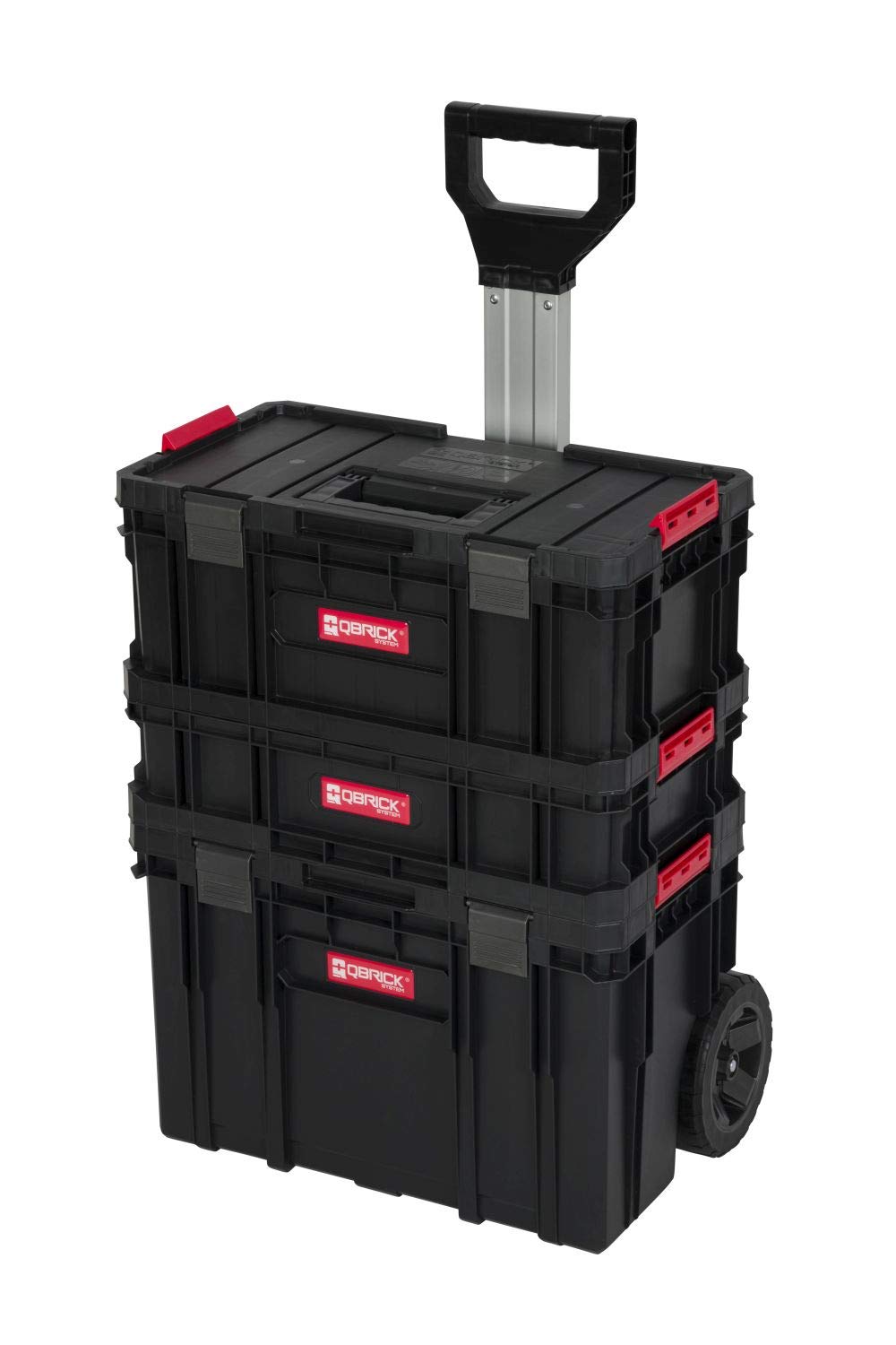 XL Werkzeugtrolley, Werkstattkoffer Set, Werkstattwagen Set aus"Q-Brick" Serie mit viel Zubehör! B x