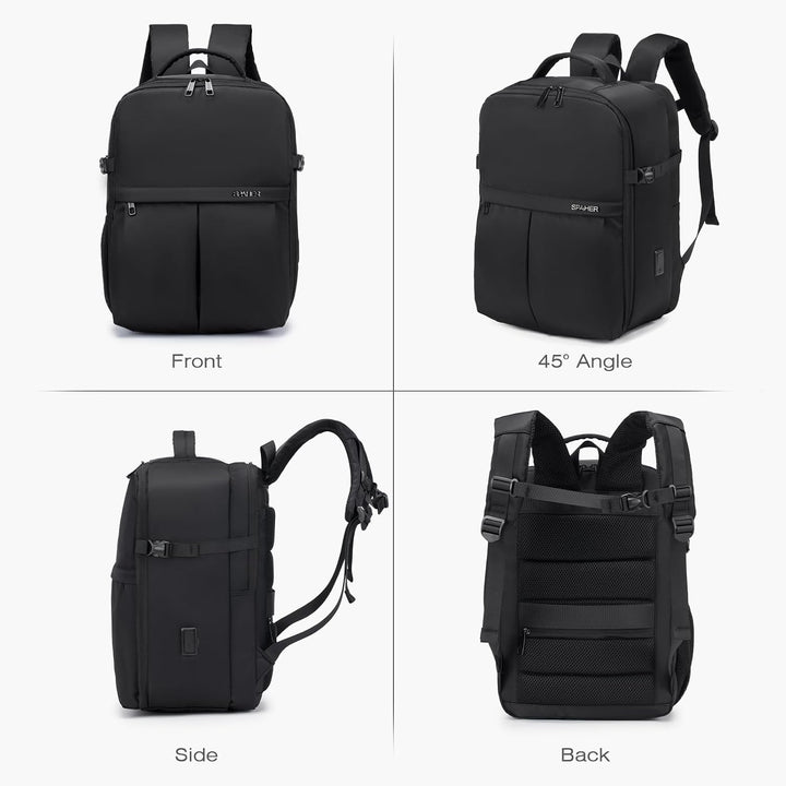 SPAHER Reiserucksack Handgepäck 40x30x25 Eurowings Laptop Rucksack 15,6 Zoll mit Laptopfach Business