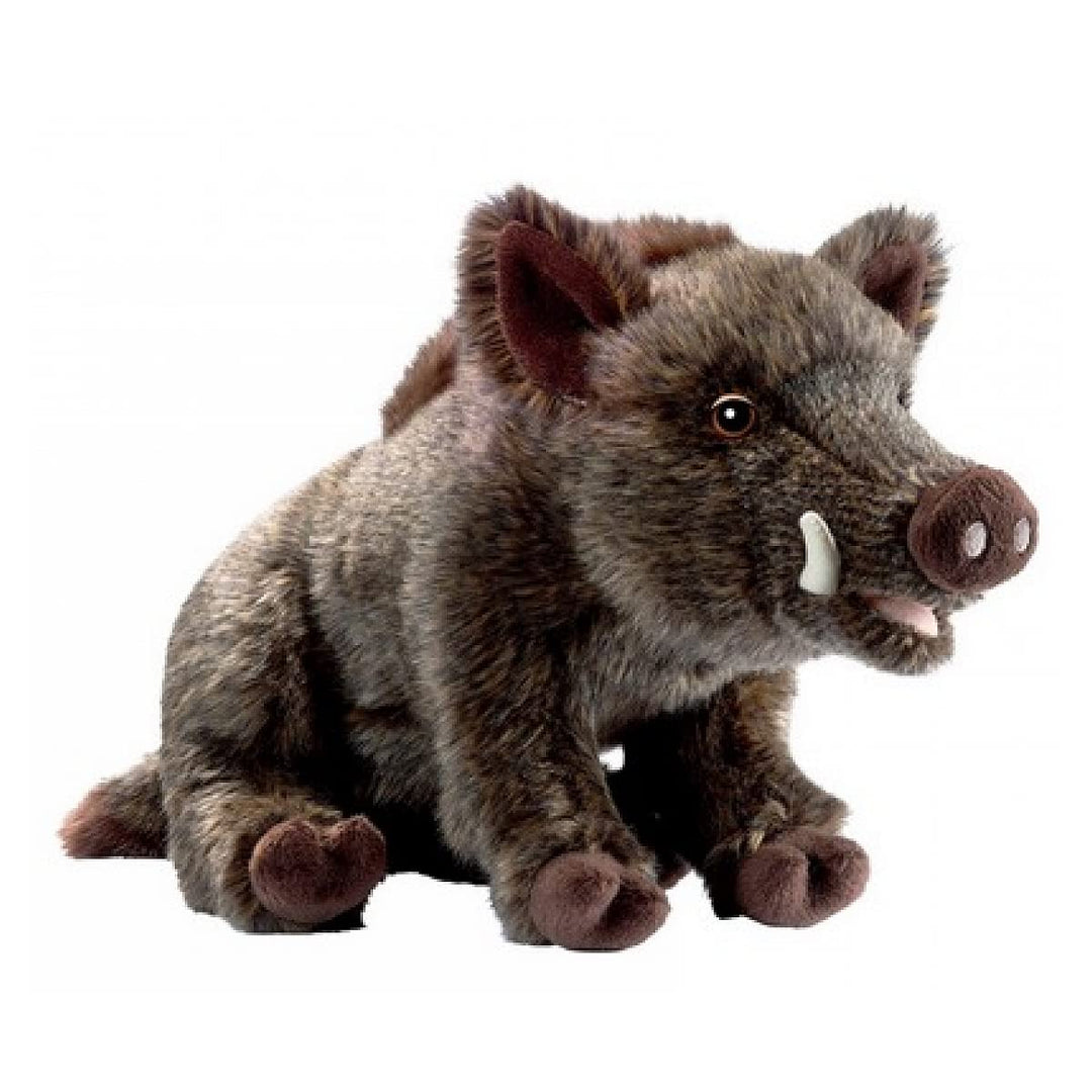 Plüschtier Wildschwein liegend, 35 cm