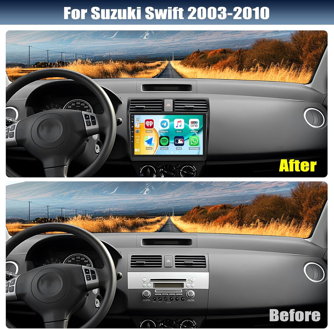 8 Core 4G+64G CAMECHO Android 13 Autoradio mit Navi Wireless Carplay für Suzuki Swift 2003-2010, Dop