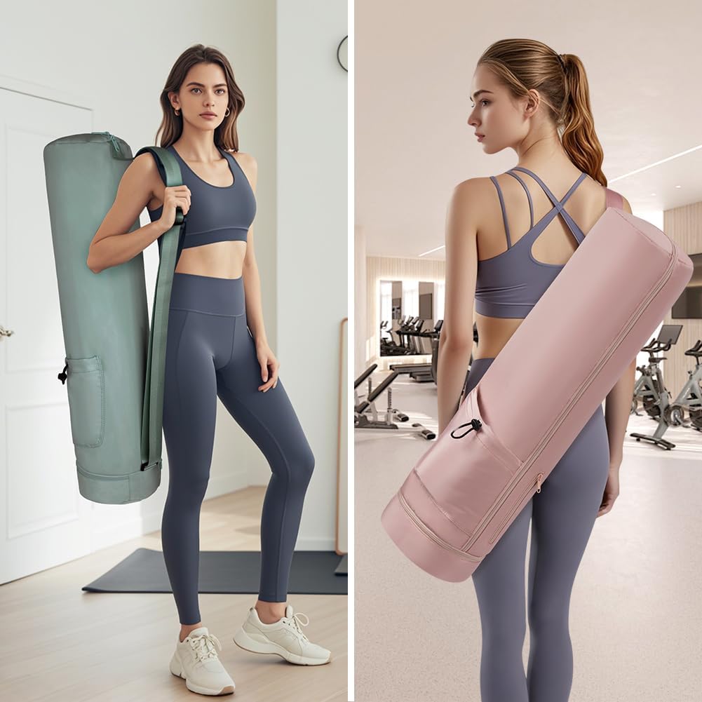 Aucuu Yogatasche, Yogamatte Tasche, Sporttasche Damen mit Nassfach &amp; Flaschentasche, Verstellbarer S