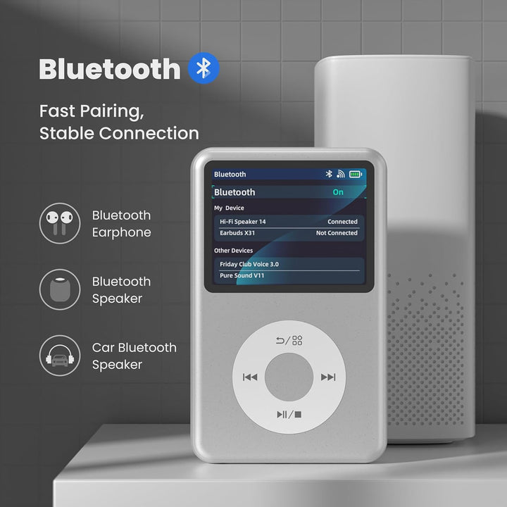 Innioasis Y1 MP3 Player - Zeitlose Klasse: 128 GB, Bluetooth, Video-Player, Hörbücher, FM-Radio und