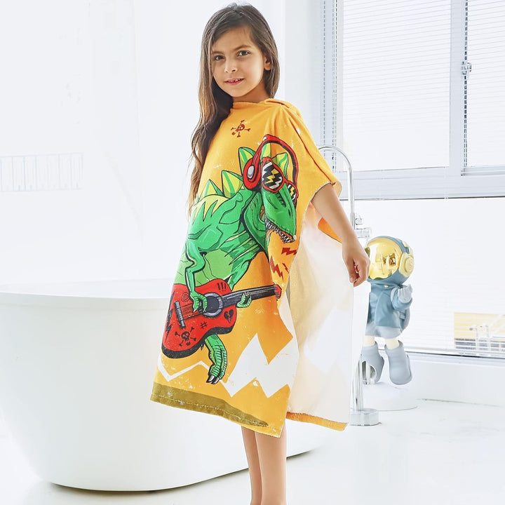 KAKU NANU Badetücher Badehandtuch Kinder, Exquisites Muster Bademantel Badeponcho Badeponcho Kinder