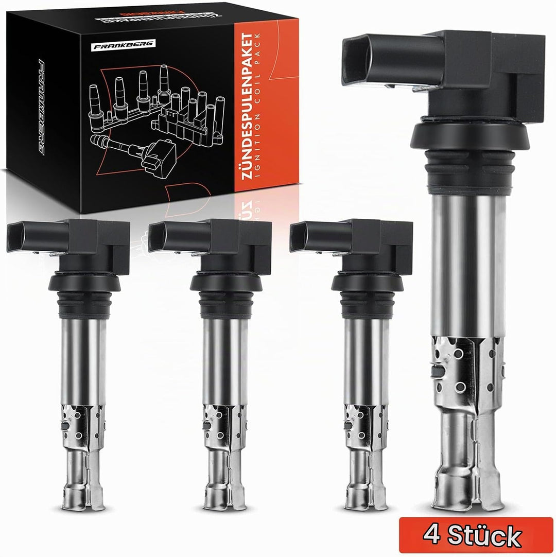 Frankberg 4x Zündspule Zündmodul Kompatibel mit A1 A2 A3 B.o.r.a Golf IV V VI J.e.t.t.a III P.a.s.s.