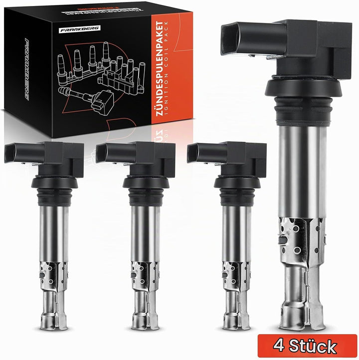 Frankberg 4x Zündspule Zündmodul Kompatibel mit A1 A2 A3 B.o.r.a Golf IV V VI J.e.t.t.a III P.a.s.s.