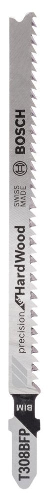 Bosch Accessories Professional 5 Stück Stichsägeblatt T 308 BFP Precision for Wood (für Holz, Länge