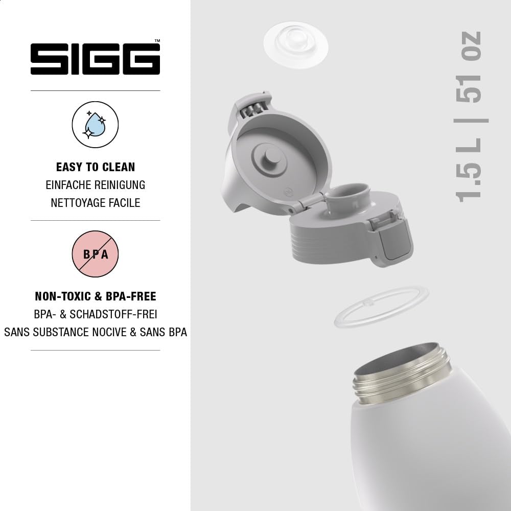 SIGG - Isolierte Trinkflasche - Thermosflasche Shield Therm One White - kohlensäurehaltige Getränke