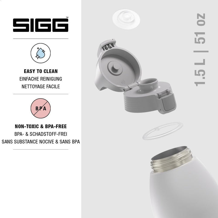 SIGG - Isolierte Trinkflasche - Thermosflasche Shield Therm One White - kohlensäurehaltige Getränke