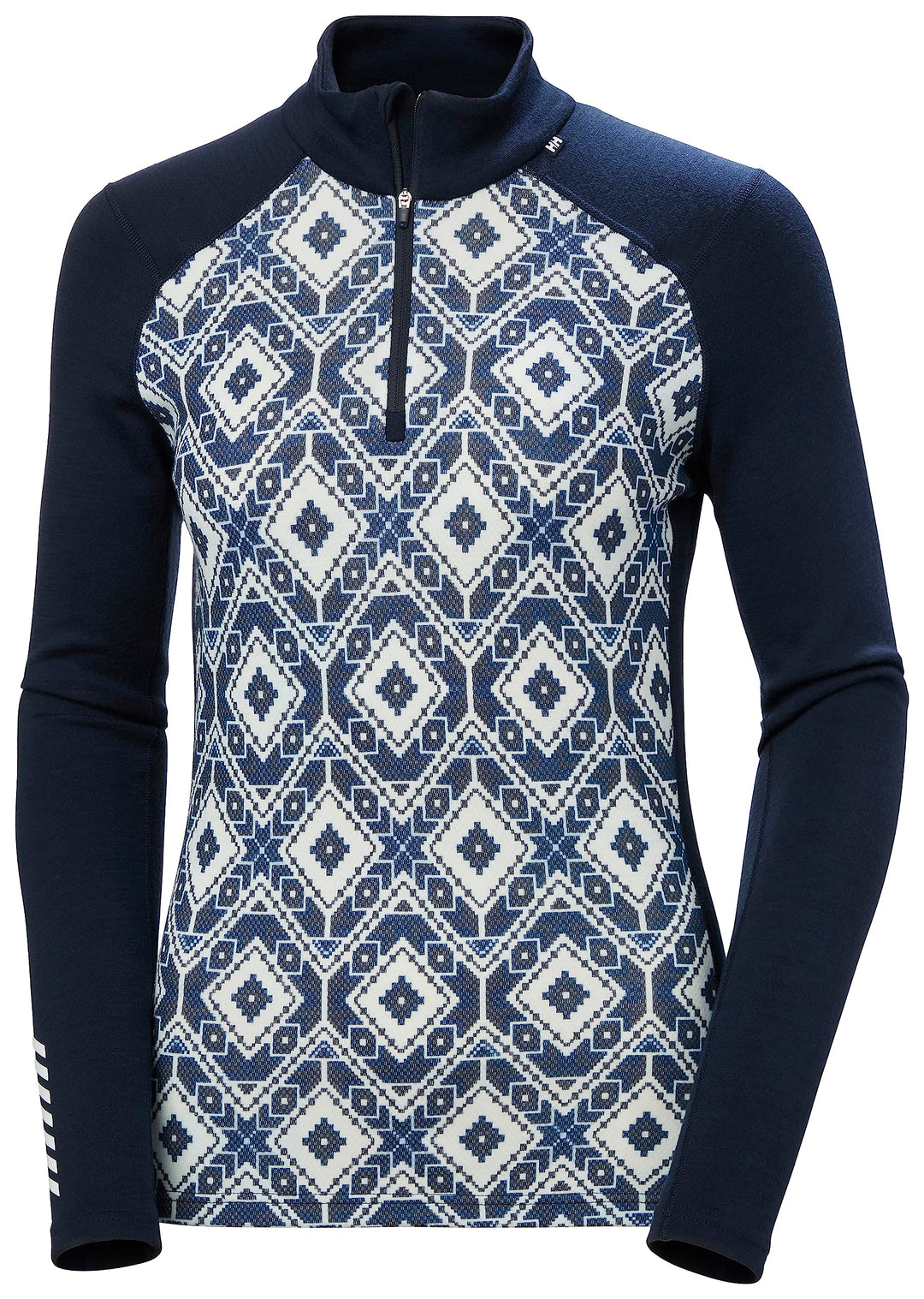 Helly Hansen Damen Lifa Merino Midweight Graphic 1/2 Funktionsshirt Marine 2.0 XS, Marine 2.0 XS