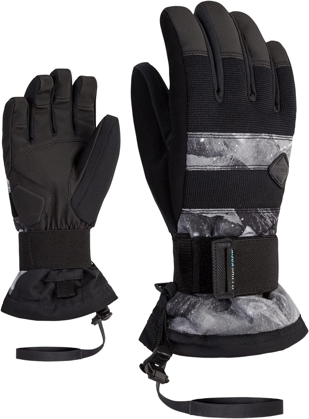 Ziener Kinder Manu Snowboard-Handschuhe/Wintersport | wasserdicht, atmungsaktiv Protektor S grey mou