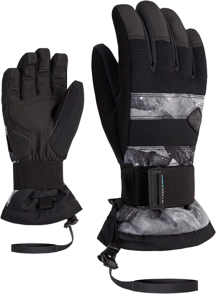 Ziener Kinder Manu Snowboard-Handschuhe/Wintersport | wasserdicht, atmungsaktiv Protektor L grey mou