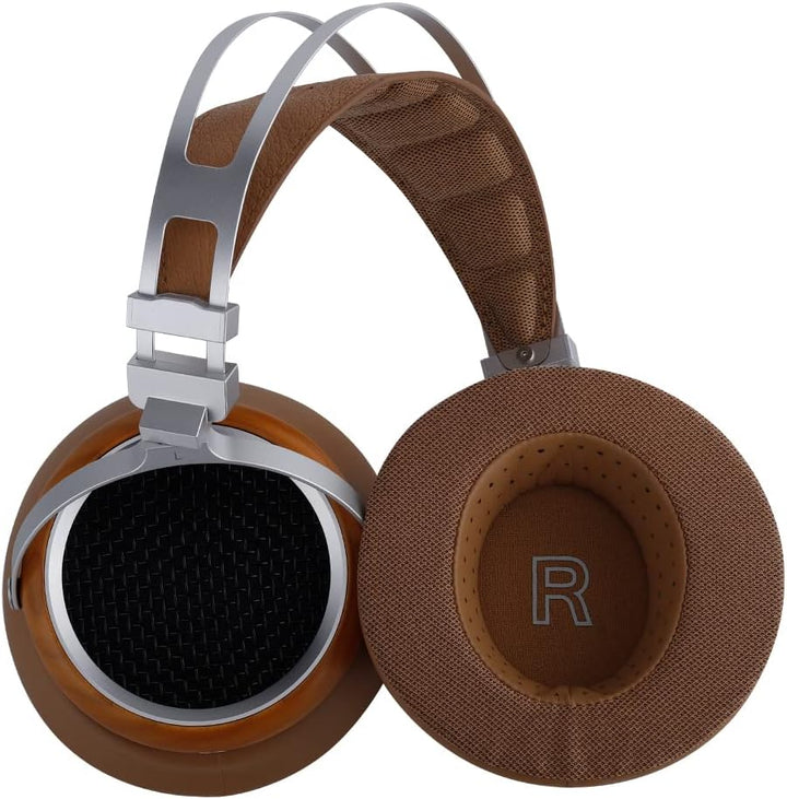 SIVGA Luan Hi-Fi 50mm Dynamischer Treiber Offener Holz Kopfhörer (Braun), Braun
