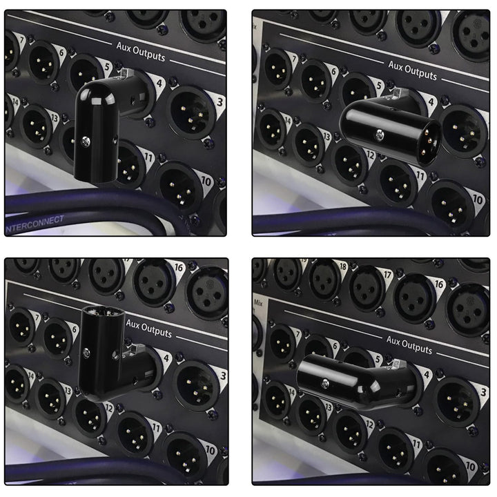 QIANRENON Verstellbarer 90° Winkel Mikrofon Adapter Extender - 3Pin XLR Stecker auf Buchse Rechter W