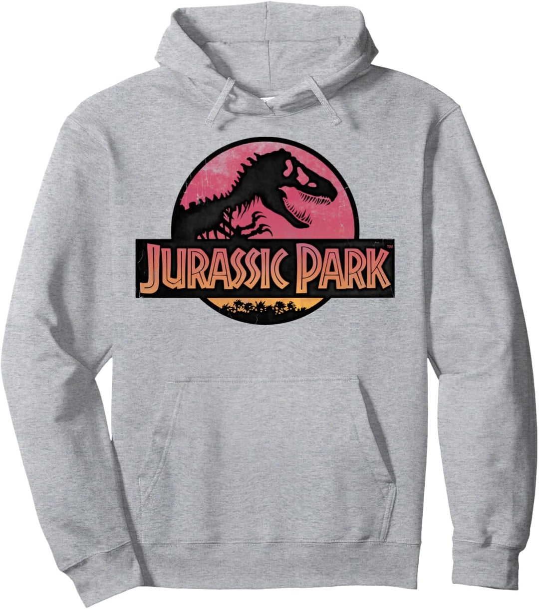 Jurassic Park Turquoise Safari Circle Logo C1 Pullover Hoodie