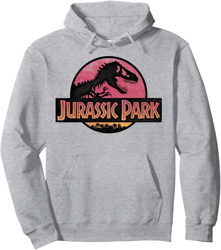 Jurassic Park Turquoise Safari Circle Logo C1 Pullover Hoodie