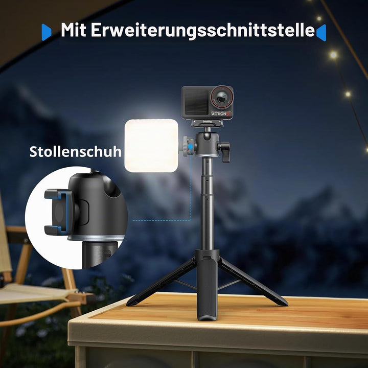 SMALLRIG Action-Kamera-Selfie-Stick-Stativ, 2-in-1-Teleskop-Design, passend für DJI Action 5 Pro/4/3