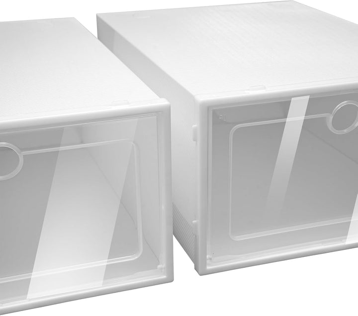 Schuhe Box Set 20Pcs Plastik Schuhkarton Stapelbar Schuh Organizer Aufbewahrungsboxen mit Transparen