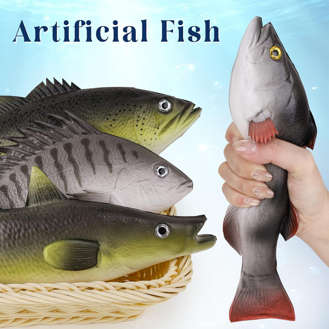 4 Stück Künstliche Fisch Deko Gefälschte Kunststoff Fische Simulataed Realistische Lebensmittel Unte