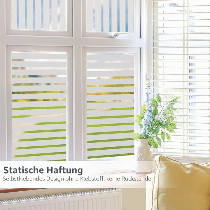 Qualsen Statische Folie, selbstklebend, für Büro, Haus, Küche (60 x 200 cm, breite Streifen) 60 x 20