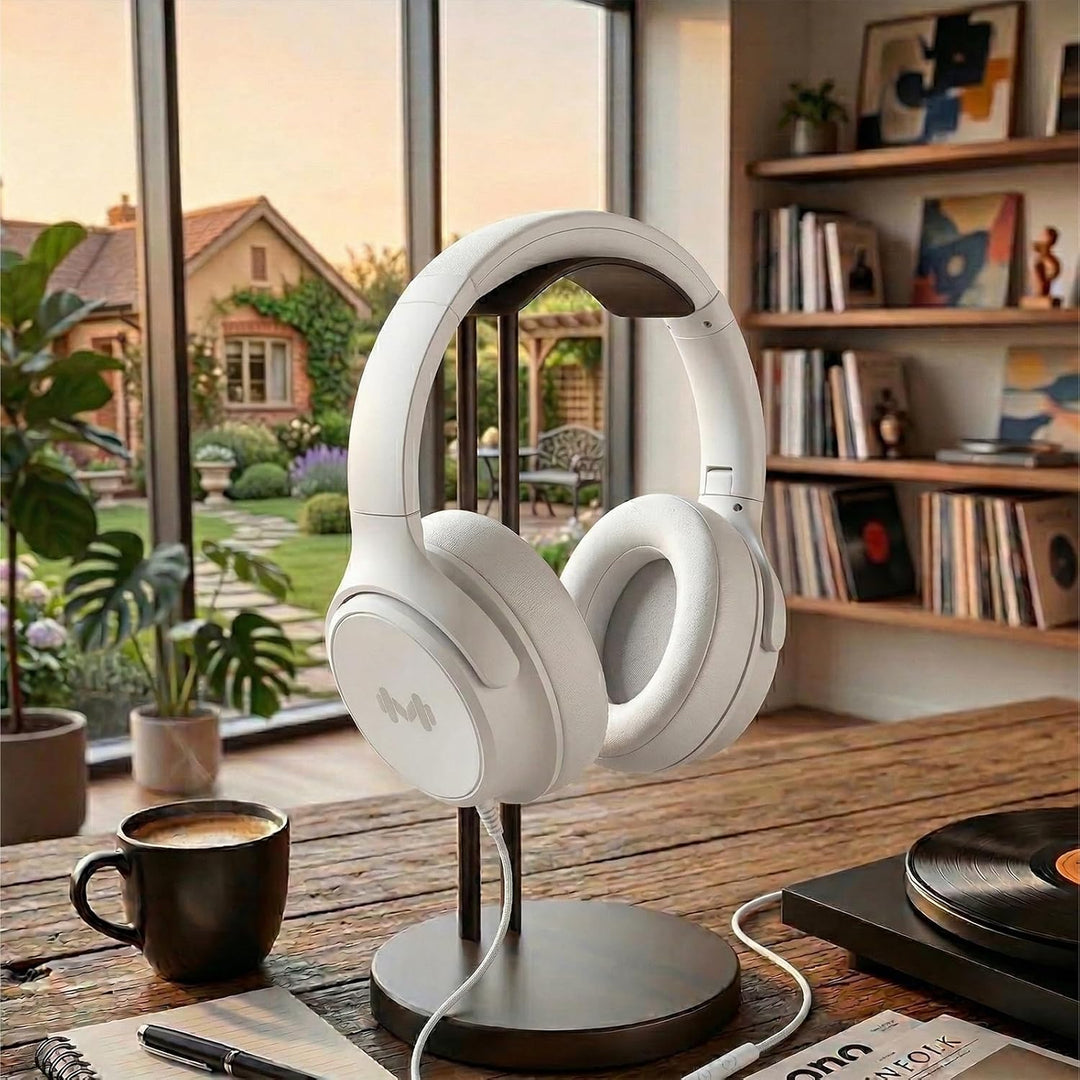 Kabel-Over-Ear-Kopfhörer, Mikro, 3,5 mm, USB-C-Adapter, Weiss | Falt- und verstellbare Kopfhörer mit
