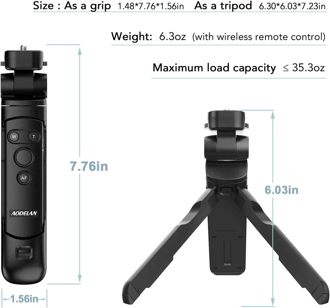 AODELAN Camera Stativ mit Fernbedienung Handgriff für Vlogging, Kompatibel mit Canon EOS RP, EOS R,