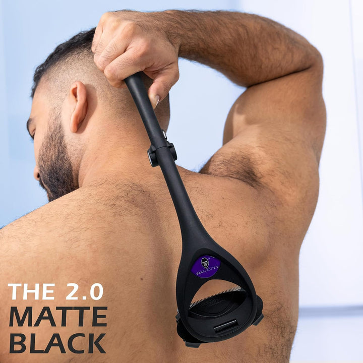 baKblade 2.0 Plus Rückenrasierer Herren - Ergonomischer Rückenhaarentferner für Männer - Brust &amp; Rüc