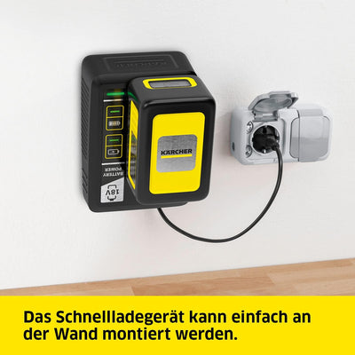 Kärcher 18 V Starter Kit 18/50, 18 V/5 Ah Akku mit Schnellladegerät, Lithium-Ionen-Akku, Ladezeit: i