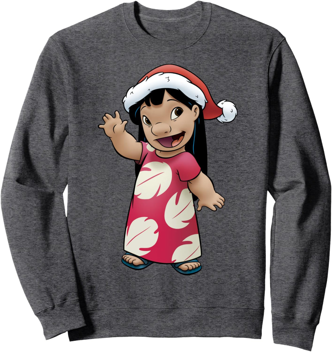 Disney Lilo & Stitch Christmas Lilo Santa Hat Portrait Sweatshirt