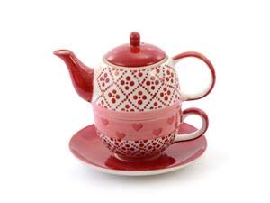 Cha Cult Tea for one Set Joseppa Keramik, 4-teilig Kanne: 0,4 l, Tasse: 0,2 l