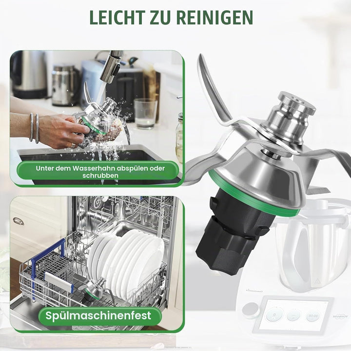 Messer für Vorwerk Thermomix TM5/TM6 - Mixmesser aus Edelstahl mit Dichtring, Zubehör &amp; Ersatzteile
