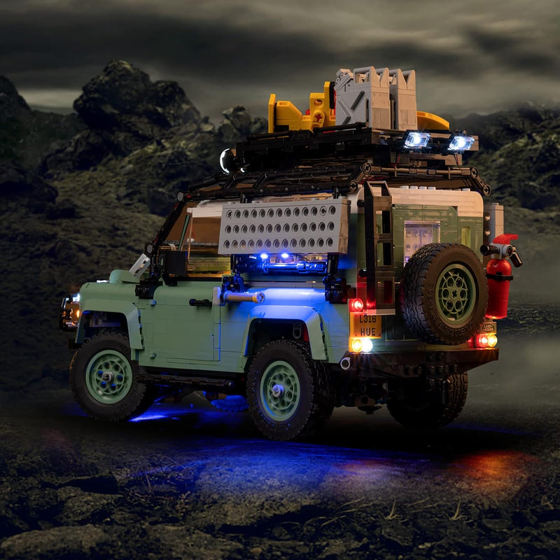 Licht-Kit für Lego 10317 Land Rover Classic Defender 90 (Kein Lego-Modell),Fernbedienung Led Beleuch